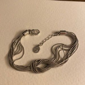 Brooks Brothers multi-strand knotted silver tone bracelet